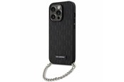 Puhelin - Kannet ja kotelot - Karl Lagerfeld KLHCP14LSACKLHPK iPhone 14 Pro 6.1" black/black hardcase Saffiano Monogram Chain - 3666339122881
