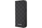 Puhelin - Kannet ja kotelot - Karl Lagerfeld KLBKP14LSAKLHPK iPhone 14 Pro 6.1" bookcase black/black Saffiano Monogram - 3666339122966