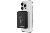 Powerbank - Karl Lagerfeld Ikonik MagSafe 5W 3000mAh Inductive Power Bank - Black - 3000 mAh - 3666339126964