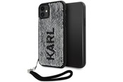 Puhelin - Kannet ja kotelot - Karl Lagerfeld KLHCN61PSQRKS iPhone 11 / Xr 6.1" silver/silver hardcase Sequins Cord - 3666339128029