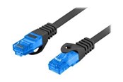 Verkkokaapelit - Lanberg patch cable - 10 m - black RAL 9004 - Musta - PCF6A-10CC-1000-BK
