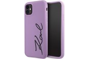 Puhelin - Kannet ja kotelot - Karl Lagerfeld KLHCN61SKSVGU iPhone 11 / Xr 6.1" purple/purple hardcase Silicone Signature - 3666339130602