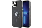 Puhelin - Kannet ja kotelot - Karl Lagerfeld Karl&Choupette Glitter MagSafe case for iPhone 15 - black - 3666339162634