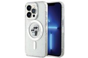 Puhelin - Kannet ja kotelot - Karl Lagerfeld Karl&Choupette Glitter MagSafe case for iPhone 15 Pro - transparent - 3666339162771
