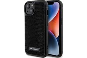 Puhelin - Kannet ja kotelot - Karl Lagerfeld Rhinestone Logo Metal Plate case for iPhone 15 - black - 3666339163112