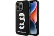 Puhelin - Kannet ja kotelot - Karl Lagerfeld Silicone Karl&Choupette Head case for iPhone 15 Pro Max - black - 3666339164829