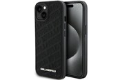 Puhelin - Kannet ja kotelot - Karl Lagerfeld Quilted K Pattern case for iPhone 15 - black - 3666339165031