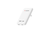 Puhelin - Adapterit & Laturit - Verbatim Essentials Slim GaN Wall Charger 65W - White - 30281