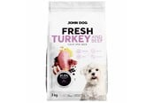Koirat - John Dog Fresh Turkey and beef - dry dog food - 3kg - 5903769014491
