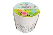 Luovat leikit - Creative Craft Group Paint-Your-Own Flowerpot - incl. 4 Paint Colors & 1 Brush - 620017