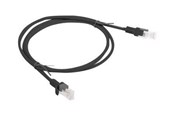 Verkkokaapelit - Lanberg patch cable - 1 m - black RAL 9004 - Musta - PCU6-10CC-0100-BK