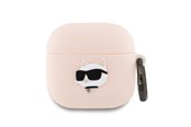 Puhelin - Muut lisävarusteet - Karl Lagerfeld Silicone Choupette Head 3D Case for AirPods 4 - Pink - 3666339398033
