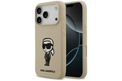Puhelin - Kannet ja kotelot - Karl Lagerfeld Silicone Karl Sketch & Logo MagSafe Case for iPhone 17 Pro - Brown - 3666339498276