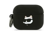 Puhelin - Muut lisävarusteet - Karl Lagerfeld Silicone Choupette Head 3D Case for AirPods Pro 3 - Black - 3666339574895