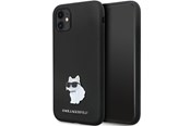 Puhelin - Kannet ja kotelot - Karl Lagerfeld KLHCN61SMHCNPK case for iPhone 11 / Xr - black Silicone C Metal Pin - 3666339166274