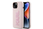 Puhelin - Kannet ja kotelot - Karl Lagerfeld 3D Rubber Glitter Logo case for iPhone 15 Plus - pink - 3666339166489