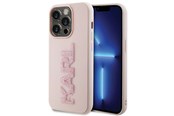 Puhelin - Kannet ja kotelot - Karl Lagerfeld 3D Rubber Glitter Logo case for iPhone 15 Pro - pink - 3666339166496