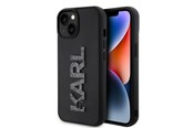 Puhelin - Kannet ja kotelot - Karl Lagerfeld 3D Rubber Glitter Logo case for iPhone 15 - black - 3666339166595