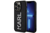 Puhelin - Kannet ja kotelot - Karl Lagerfeld 3D Rubber Glitter Logo iPhone 15 Pro Case - Black - 3666339166618