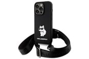 Puhelin - Kannet ja kotelot - Karl Lagerfeld KLHCP15XSCBSCNK iPhone 15 Pro Max 6.7" hardcase black/black Crossbody Silicone Choupette - 3666339167585