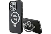 Puhelin - Kannet ja kotelot - Karl Lagerfeld KLHMP15LHMRSKHK iPhone 15 Pro 6.1" black/black hardcase Ring Stand Karl Head MagSafe - 3666339168414