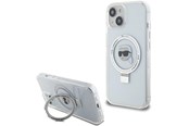 Puhelin - Kannet ja kotelot - Karl Lagerfeld KLHMP15SHMRSKHH iPhone 15 6.1" white/white hardcase Ring Stand Karl Head MagSafe - 3666339168513