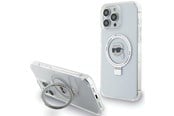Puhelin - Kannet ja kotelot - Karl Lagerfeld KLHMP15XHMRSKHH iPhone 15 Pro Max 6.7" white/white hardcase Ring Stand Karl Head MagSafe - 3666339168544