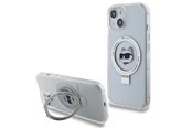 Puhelin - Kannet ja kotelot - Karl Lagerfeld KLHMP15SHMRSCHH iPhone 15 6.1" white/white hardcase Ring Stand Choupette Head MagSafe - 3666339168636