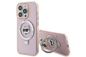 Puhelin - Kannet ja kotelot - Karl Lagerfeld KLHMP15XHMRSCHP iPhone 15 Pro Max 6.7" pink/pink hardcase Ring Stand Choupette Head MagSafe - 3666339168780