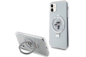 Puhelin - Kannet ja kotelot - Karl Lagerfeld KLHMN61HMRSKCH iPhone 11 / Xr 6.1" white/white hardcase Ring Stand Karl&Choupette MagSafe - 3666339168797