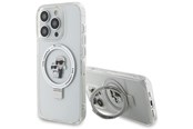 Puhelin - Kannet ja kotelot - Karl Lagerfeld Ring Stand Karl&Choupette MagSafe case for iPhone 13 Pro Max - white - 3666339168827