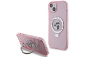 Puhelin - Kannet ja kotelot - Karl Lagerfeld KLHMP15SHMRSKCP iPhone 15 6.1" pink/pink hardcase Ring Stand Karl&Choupette MagSafe - 3666339168995