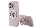 Puhelin - Kannet ja kotelot - Karl Lagerfeld KLHMP15XHMRSKCP iPhone 15 Pro Max 6.7" pink/pink hardcase Ring Stand Karl&Choupette MagSafe - 3666339169022