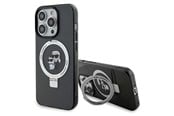 Puhelin - Kannet ja kotelot - Karl Lagerfeld KLHMP15XHMRSKCK iPhone 15 Pro Max 6.7" black/black hardcase Ring Stand Karl&Choupette MagSafe - 3666339169145