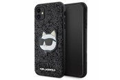Puhelin - Kannet ja kotelot - Karl Lagerfeld KLHCN61G2CPK iPhone 11 / Xr 6.1" black/black hardcase Glitter Choupette Patch - 3666339170028