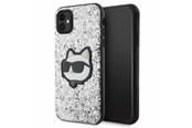 Puhelin - Kannet ja kotelot - Karl Lagerfeld KLHCN61G2CPS iPhone 11 / Xr 6.1" silver/silver hardcase Glitter Choupette Patch - 3666339170035