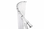 Siivous - Croydex Curved Premium Shower Curtain Rod Chrome - AD108341