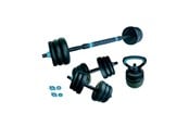 Urheilu & Fitness - ASG Weightset 20 kg. Black/Petrol - ASG4511BLACKONE SIZE