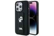 Puhelin - Kannet ja kotelot - Karl Lagerfeld Gripstand Saffiano Karl&Choupette Pins case for iPhone 14 Pro - black - 3666339206857