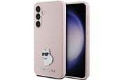 Puhelin - Kannet ja kotelot - Karl Lagerfeld Silicone Choupette Metal Pin case for Samsung Galaxy S23 FE - pink - 3666339218690