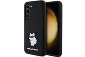 Puhelin - Kannet ja kotelot - Karl Lagerfeld Silicone Choupette Metal Pin case for Samsung Galaxy S23 - black - 3666339242206