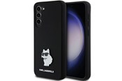 Puhelin - Kannet ja kotelot - Karl Lagerfeld Silicone Choupette Metal Pin case for Samsung Galaxy S23+ - black - 3666339242213