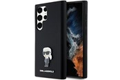 Puhelin - Kannet ja kotelot - Karl Lagerfeld Silicone Ikonik Metal Pin case for Samsung Galaxy S23 Ultra - black - 3666339242282
