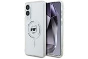 Puhelin - Kannet ja kotelot - Karl Lagerfeld Button Choupette Head Printed Logo MagSafe Case for Samsung Galaxy S25 Edge - White - 3666339477059