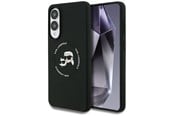 Puhelin - Kannet ja kotelot - Karl Lagerfeld Silicone nauble Heads And Circle MagSafe case for Samsung Galaxy S25 Edge - black - 3666339477066