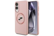 Puhelin - Kannet ja kotelot - Karl Lagerfeld Silicone Nauble Heads And Circle MagSafe Case for Samsung Galaxy S25 Edge - Pink - 3666339477073