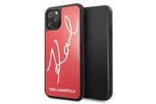 Puhelin - Kannet ja kotelot - Karl Lagerfeld Signature Glitter Case for iPhone 11 Pro - Red - 3700740467565