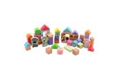 Puulelut - Johntoy Woezel & Pip - Wooden Blocks in a Barrel 50 pcs. - 80177