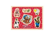 Palapelit - Rasmus Klump - Wooden Peg Puzzle - Friends - 7443