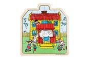 Palapelit - Pippi Langstrømpe Pippi - Framed Wooden Puzzle - House - 8654